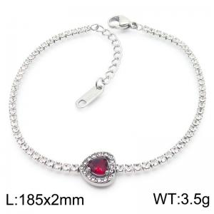 Stainless Steel Stone Bracelet - KB185550-HR