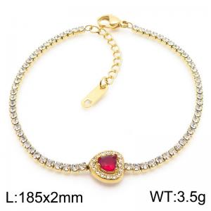 Stainless Steel Stone Bracelet - KB185551-HR