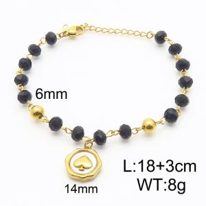 Stainless Steel Crystal Bracelet - KB186190-MW