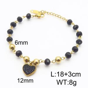 Stainless Steel Crystal Bracelet - KB186191-MW