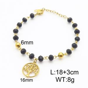 Stainless Steel Crystal Bracelet - KB186194-MW