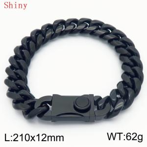 Wholesale High Quality Large Cuban Chain Stainless Steel Heavy Bracelet Gold Buckle - KB186207-Z