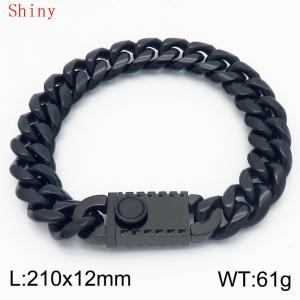 Hip Hop Jewelry High Quality Large Cuban Chain Stainless Steel Heavy Bracelet Gold Buckle - KB186210-Z