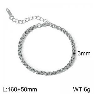 Stainless steel flower basket chain bracelet - KB1862267-Z