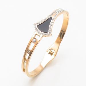Stainless Steel Stone Bangle - KB186319-WH