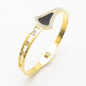 Stainless Steel Stone Bangle - KB186320-WH