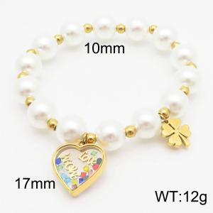 Stainless Steel Gold-plating Bracelet - KB186331-HM