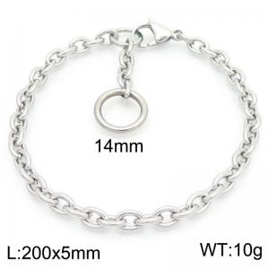 Simple stainless steel O-chain bracelet - KB186450-Z