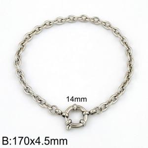 Simple stainless steel O-chain bracelet - KB186455-Z