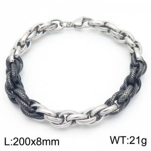 Creative Splicing Stainless Steel Bracelet - KB186473-Z