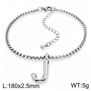 Stainless Steel Jewelry Alphabet Element Bracelet - KB186506-Z