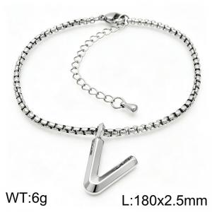 Stainless Steel Jewelry Alphabet Element Bracelet - KB186518-Z