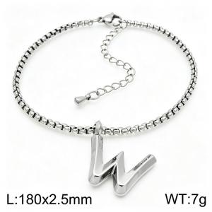 Stainless Steel Jewelry Alphabet Element Bracelet - KB186519-Z