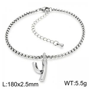 Stainless Steel Jewelry Alphabet Element Bracelet - KB186522-Z
