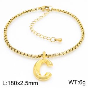 Stainless Steel Jewelry Alphabet Element Bracelet - KB186525-Z