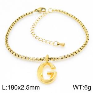 Stainless Steel Jewelry Alphabet Element Bracelet - KB186529-Z