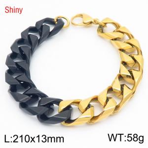 Fashion High Polished Stainless Steel Cuban Link Chain Bracelet Bangles Jewelry For Men Gift Wholesale - KB186553-Z