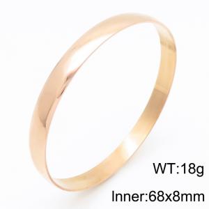 Stainless Steel Rose Gold-plating Bangle - KB186964-LO