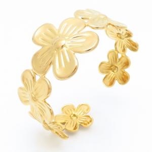 Stainless Steel Gold-plating Bangle - KB187024-SP