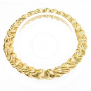 Stainless Steel Gold-plating Bangle - KB187048-SP