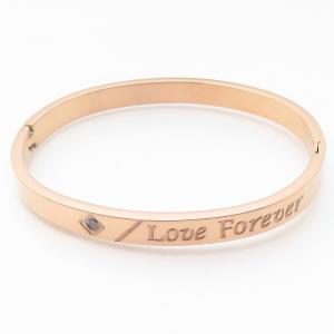 Stainless Steel Stone Bangle - KB187127-YH