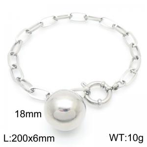 Instagram Jewelry Bracelet Stainless Steel Chain 18mm Bead Pendant Women Bracelets - KB187481-Z