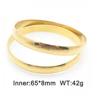 Stainless Steel Gold-plating Bangle - KB187563-LO