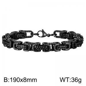 Stainless steel Byzantine Fried Dough Twists hand chain bracelet - KB187577-Z
