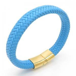 Stainless Steel Leather Bracelet - KB187635-JZ
