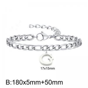 180X5MM New Fashion Stainless Steel Bracelet for Men and Women,Letter G Bracelet, Jewelry Gift - KB187750-Z