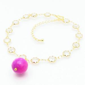 Stainless Steel Stone Bracelet - KB187958-TLA