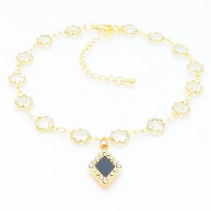 Stainless Steel Stone Bracelet - KB187963-TLA
