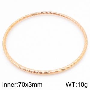 Stainless steel twisted ring bracelet - KB188099-KFC