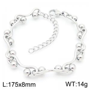 Stainless steel handmade chain double bead chain bracelet - KB188225-Z