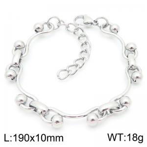 Stainless steel handmade chain double bead chain bracelet - KB188227-Z