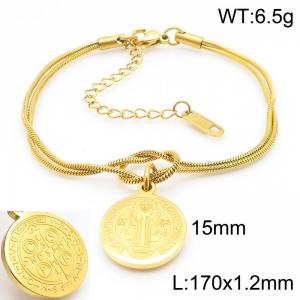 170x1.2mm Fashion Women's Bracelet Stainless Steel Jewelry Pharaoh Snake Chain Jewelry Gift - KB188250-Z