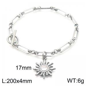 Fashionable and personalized Ins style stainless steel bracelet paired with sun pendant - KB188265-Z