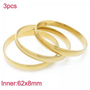 Stainless Steel Gold-plating Bangle - KB188347-LO