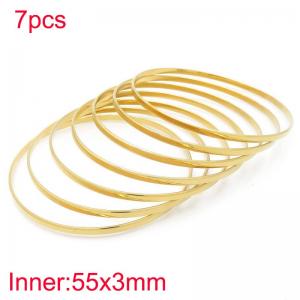Stainless Steel Gold-plating Bangle - KB188356-LO