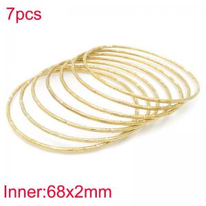 Stainless Steel Gold-plating Bangle - KB188359-LO