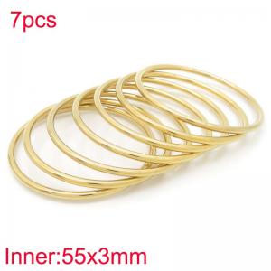 Stainless Steel Gold-plating Bangle - KB188365-LO