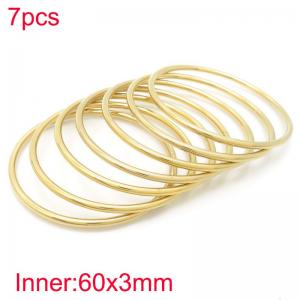 Stainless Steel Gold-plating Bangle - KB188366-LO