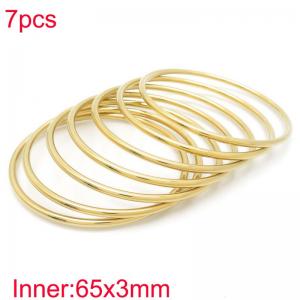 Stainless Steel Gold-plating Bangle - KB188367-LO
