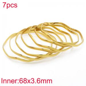 Stainless Steel Gold-plating Bangle - KB188369-LO