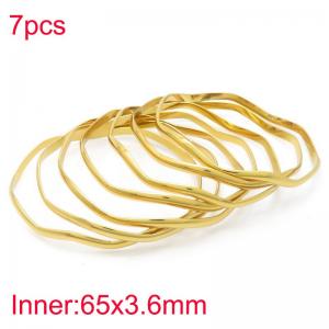 Stainless Steel Gold-plating Bangle - KB188370-LO