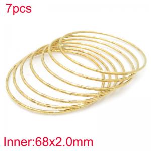 Stainless Steel Gold-plating Bangle - KB188372-LO