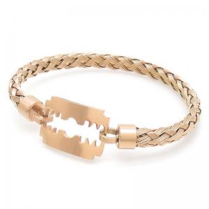 Stainless Steel Rose Gold-plating Bangle - KB188381-LO