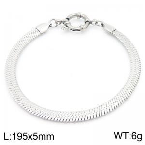 Stainless steel color spring buckle blade bracelet - KB188411-Z