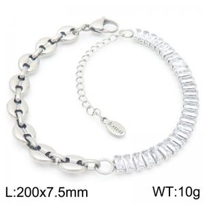 OT Chasp Stainless Steel and Crystals Bracelet for Trendy Jewelry - KB188522-Z