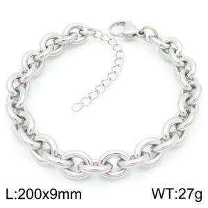 9MM Wide Simple Stainless Steel Bracelet - KB188654-Z